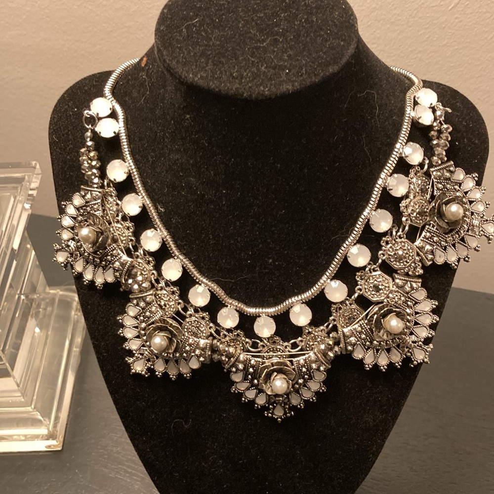 Metallic Two Strand Necklace